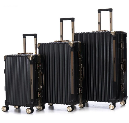 Set de Valises SILVA – 3 Tailles, Finition Dorée, Confort & Durabilité